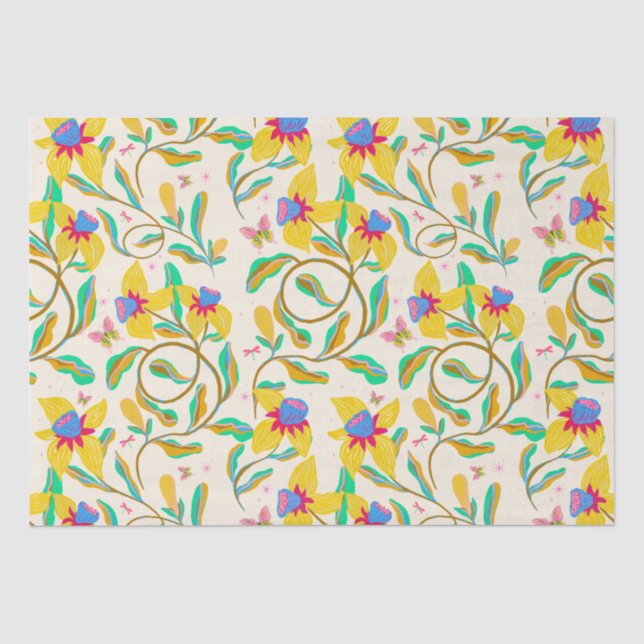 Vibrant daffodils Wrapping Paper (Front)