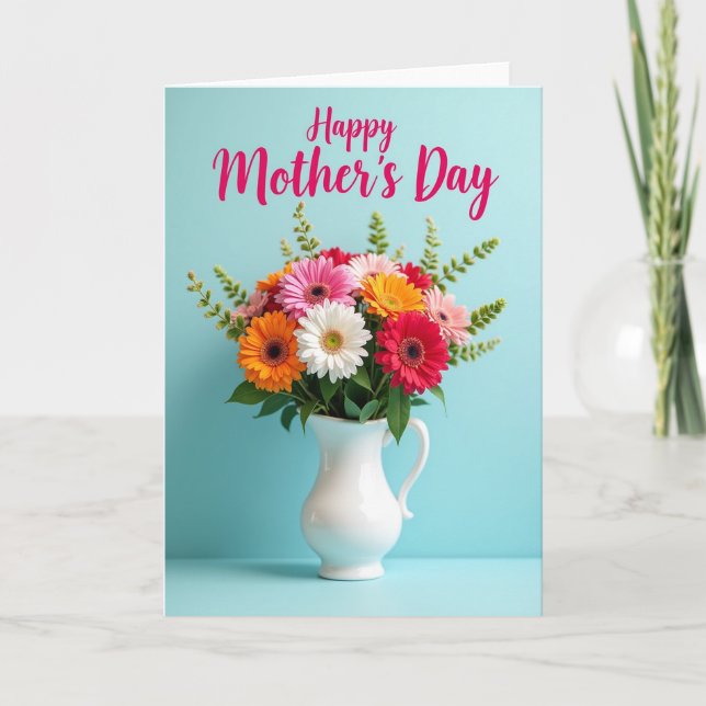Vibrant Daisy Mothers Card (Front)