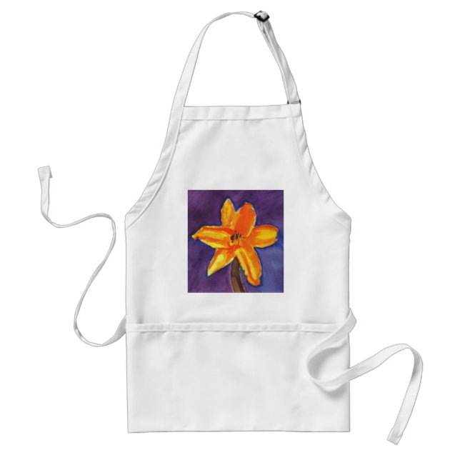 Vibrant Day Lily Adult Apron (Front)