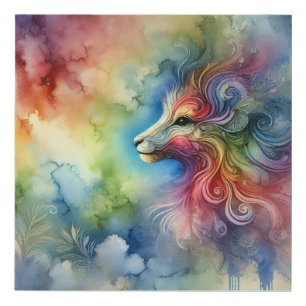 Vibrant Deer 031024AREF101 - Watercolor Faux Canvas Print