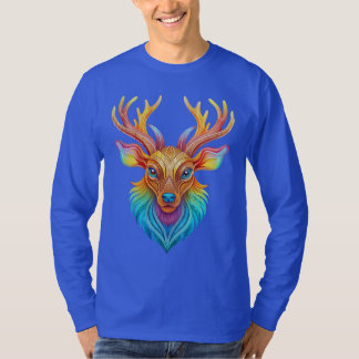 Vibrant Deer Head T-Shirt
