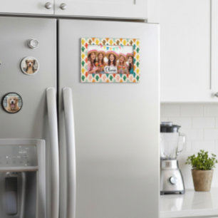 Vibrant Desert Botanical Magnetic Photo Frame