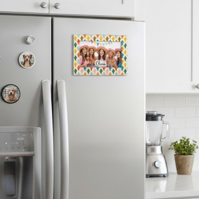 Vibrant Desert Botanical Magnetic Photo Frame (Creator Uploaded)