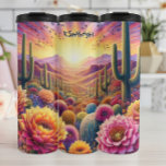 Vibrant Desert Sunset Bloom Thermal Tumbler