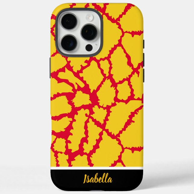 Vibrant design with red and yellow shapes Case-Mate iPhone case (Back)