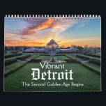 Vibrant Detroit Calendar<br><div class="desc">The colorful calendar features the Second Golden Age of the magnificent city of Detroit,  Michigan. Included are traditional and drone photos of Belle Isle,  the Detroit skyline,  one of the Boblo Boats undergoing restoration,  the Detroit River and more.</div>