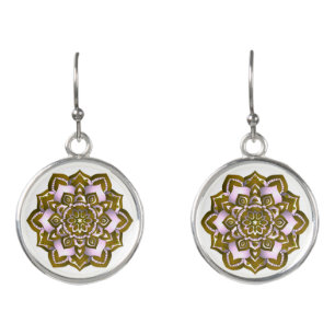 Vibrant Digital Design Drop Earrings – Colourful &