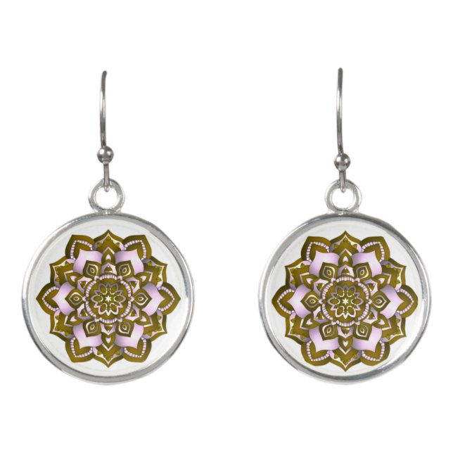 Vibrant Digital Design Drop Earrings – Colourful & (Front)