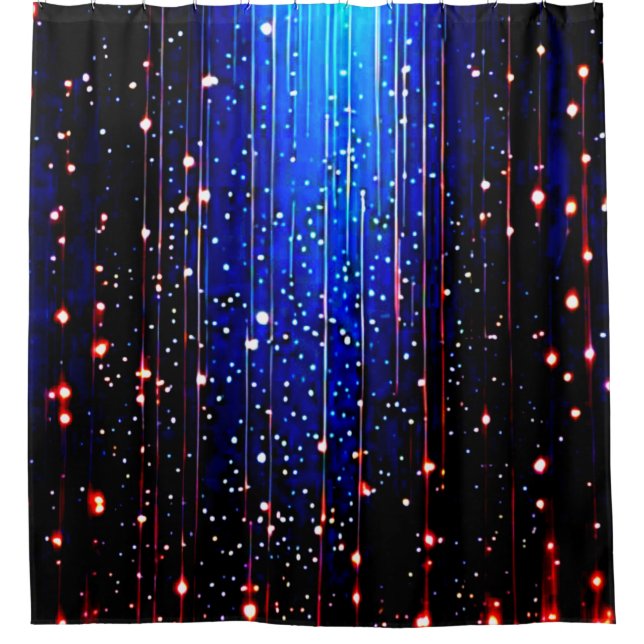 Vibrant Digital Design Shower Curtain – Colorful & (Front)