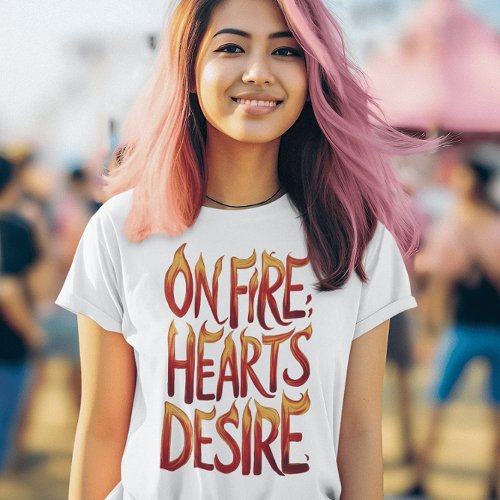 Vibrant Digital Illustration of Hearts T_Shirt