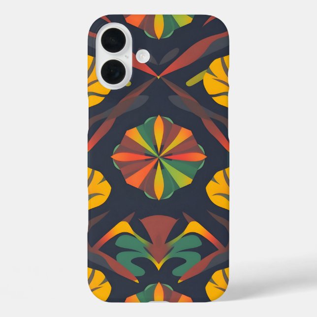 Vibrant Digital Print iPhone16 Case - Bold Seamles (Back)