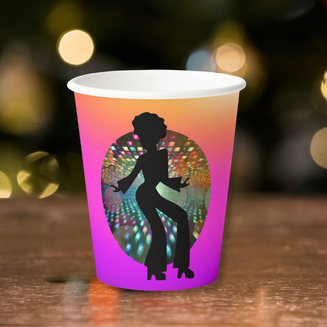 Vibrant Disco dancer Paper Cups (Creator Uploaded)