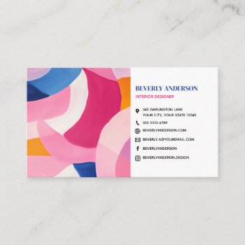 Vibrant Display Modern Art Business Card by spinsugar at Zazzle