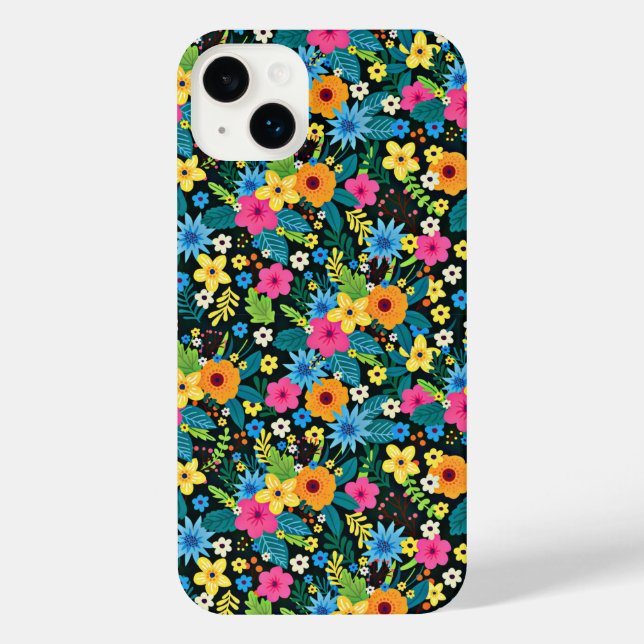 Vibrant Ditsy Flowers Floral Pattern Design-43785 iPhone Case (Back)