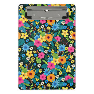 Vibrant Ditsy Flowers Floral Pattern Design-43785 Mini Clipboard