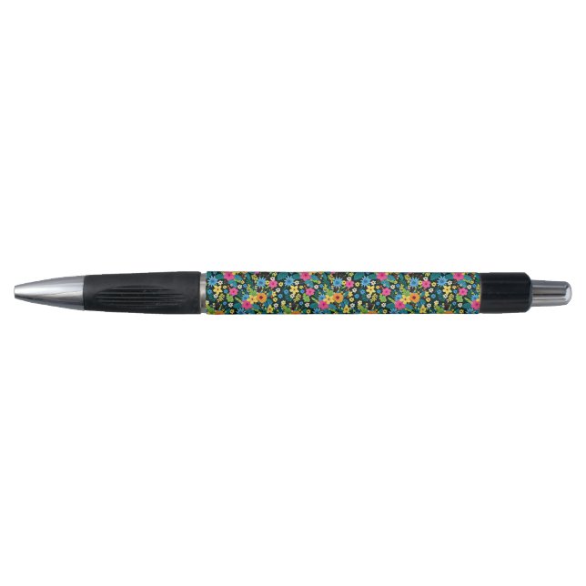 Vibrant Ditsy Flowers Floral Pattern Design-43785 Pen (Front)