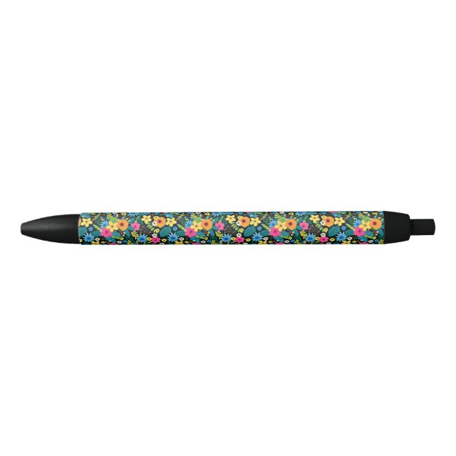 Vibrant Ditsy Flowers Floral Pattern Design-43785 Pen (Front)