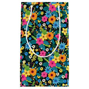 Vibrant Ditsy Flowers Floral Pattern Design-43785 Small Gift Bag