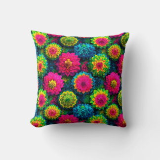 Vibrant Diwali Diya Glow  Throw Pillow