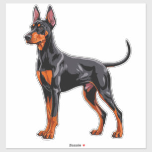 Vibrant Doberman Pinscher Sticker