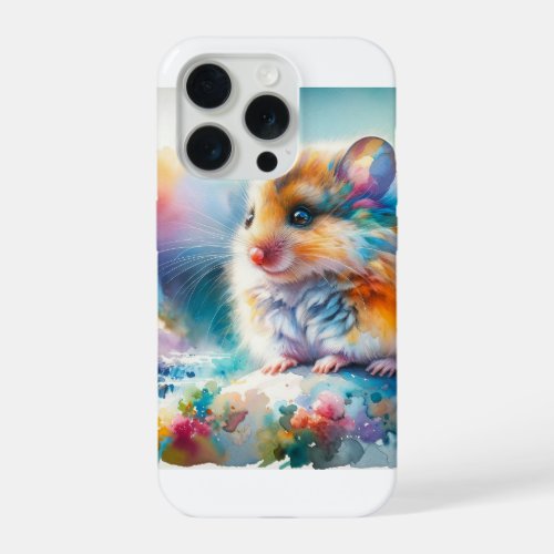 Vibrant Dormouse AREF707 _ Watercolor iPhone 15 Pro Case