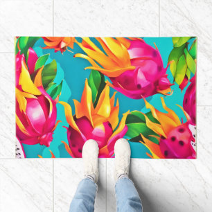 Vibrant Dragoon Fruit Pattern Doormat