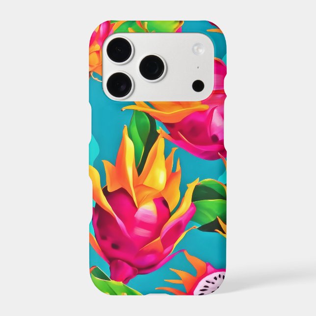 Vibrant Dragoon Fruit Pattern Iphone Case (Back)