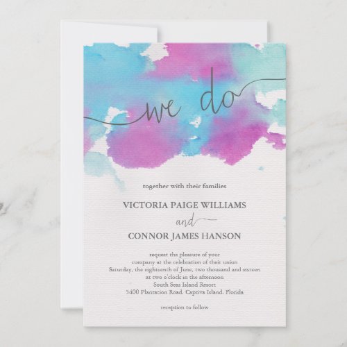 Vibrant Dreams Wedding Invitation