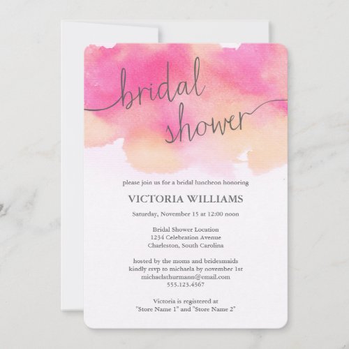 Vibrant Dreams Bridal Shower Invitation