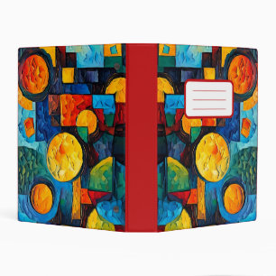 Vibrant Dreams Geometry – Bold Modern Abstract Art Mini Binder