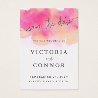 Vibrant Dreams Save the Date Cards | Pink Peach
