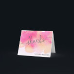 Vibrant Dreams Thank You Note Card / Pink Peach<br><div class="desc">Vibrant Dreams Thank You Note Card / Pink Peach</div>