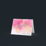 Vibrant Dreams Thank You Note Card / Pink Peach<br><div class="desc">Vibrant Dreams Thank You Note Card / Pink Peach</div>