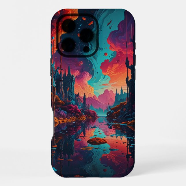Vibrant Dreamscape Iphone Case (Back)