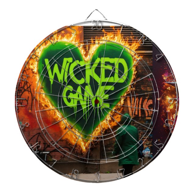 "Vibrant Dripping Typography Graffiti Tees - Urban Dart Board (Front)