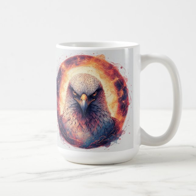 Vibrant Eagle Artwork Coffee Mug (Right)
