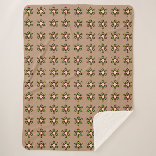 Vibrant Earth Zen Sherpa Blanket (Front)