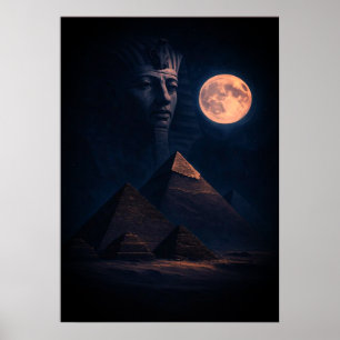 Vibrant Egyptian Queen Art Poster - Nefertiti
