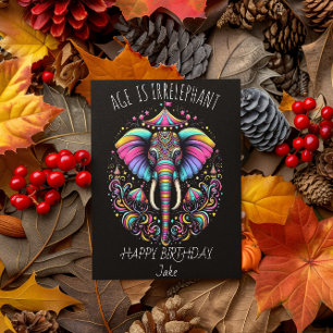 Vibrant Ele-Fete for Special Day Letterpress Thank You Card