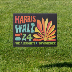 Vibrant election sign promoting a brighter future