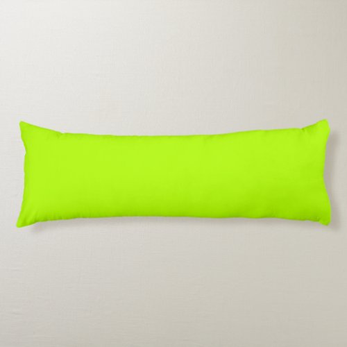 Vibrant Electric Lime Green Ready to Customize Body Pillow
