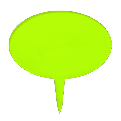 Vibrant Electric Lime Green Ready to Customize Cake Topper