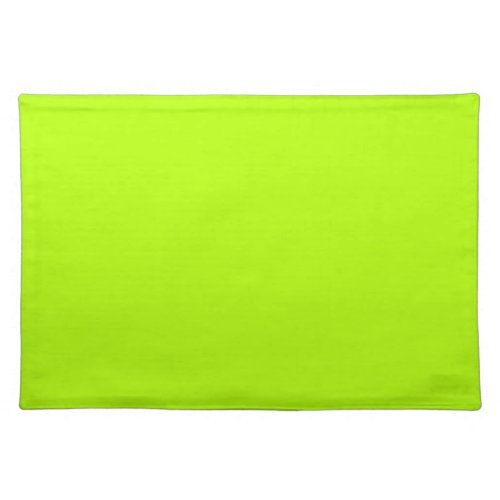 Vibrant Electric Lime Green Ready to Customize Placemat