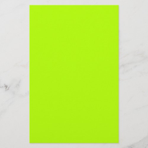 Vibrant Electric Lime Green Ready to Customize Stationery