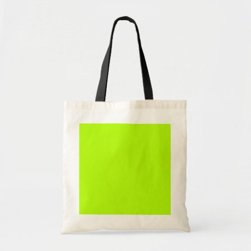 Vibrant Electric Lime Green Ready to Customize Tote Bag