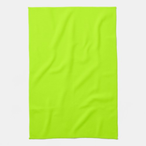 Vibrant Electric Lime Green Ready to Customize Towel