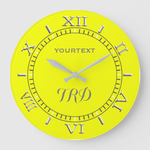 Vibrant Electric Yellow Dial to Personalize on a Large Clock