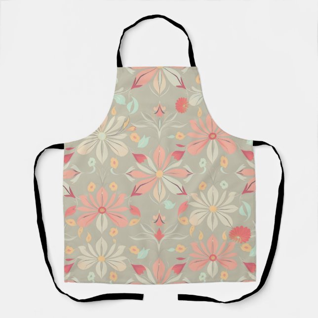 Vibrant Elegance Apron - Soft Colors & Bold Patter (Front)