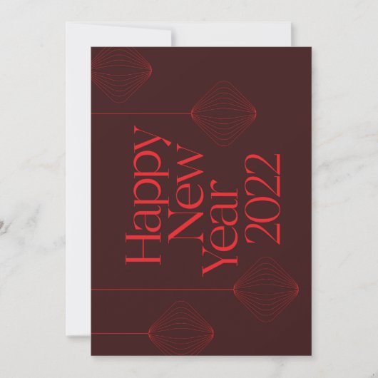 Vibrant, elegant, cool Happy New Year 2022 design (Front)