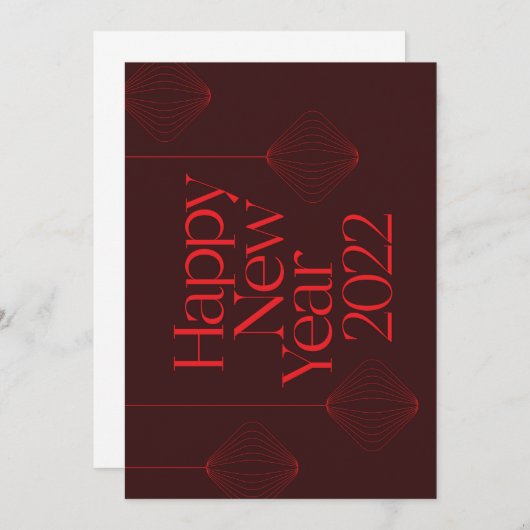 Vibrant, elegant, cool Happy New Year 2022 design (Front/Back)